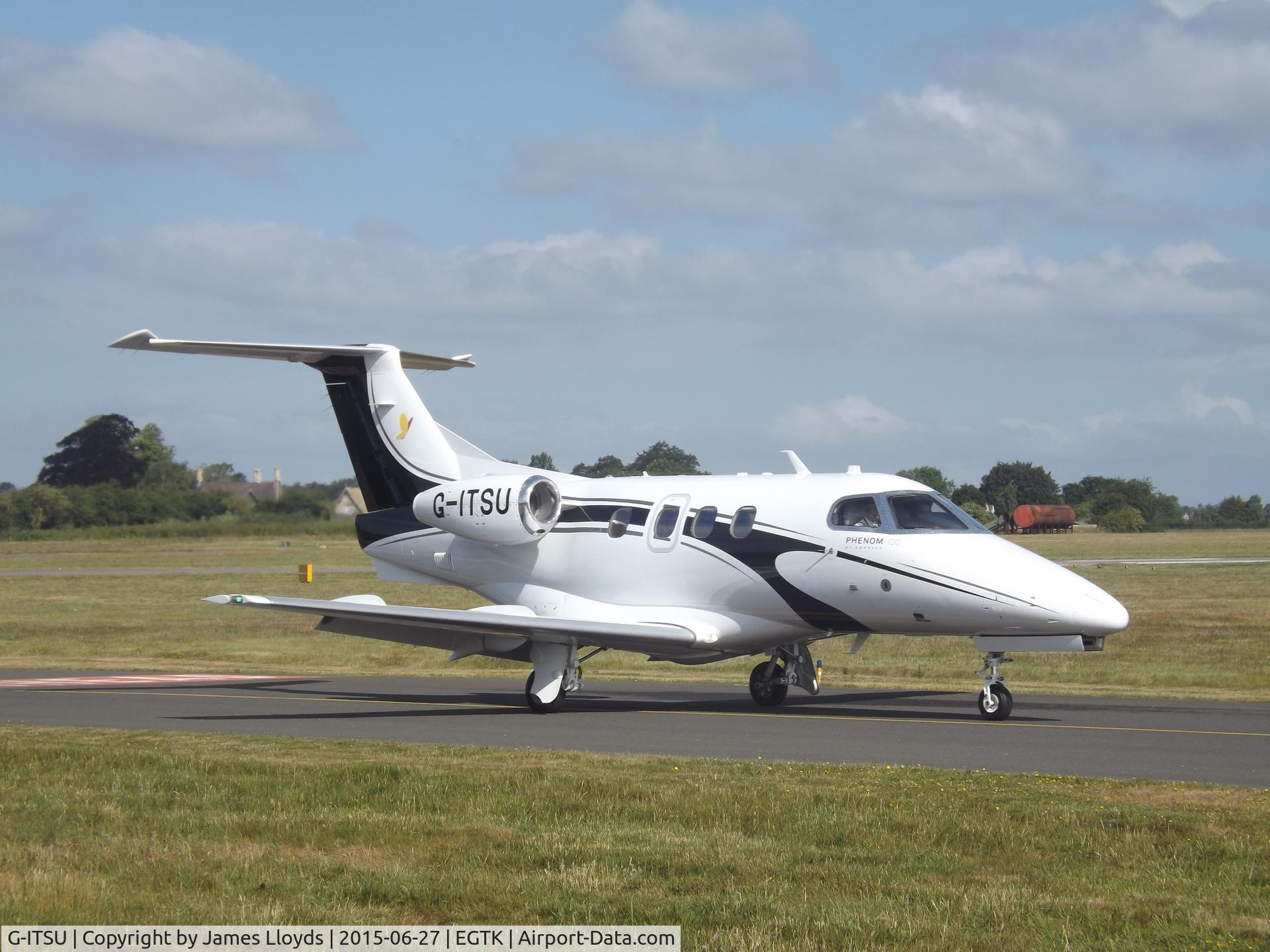 G-ITSU, 2010 Embraer EMB-500 Phenom 100 C/N 50000185, G-ITSU Taxing past me at Oxford Airport.