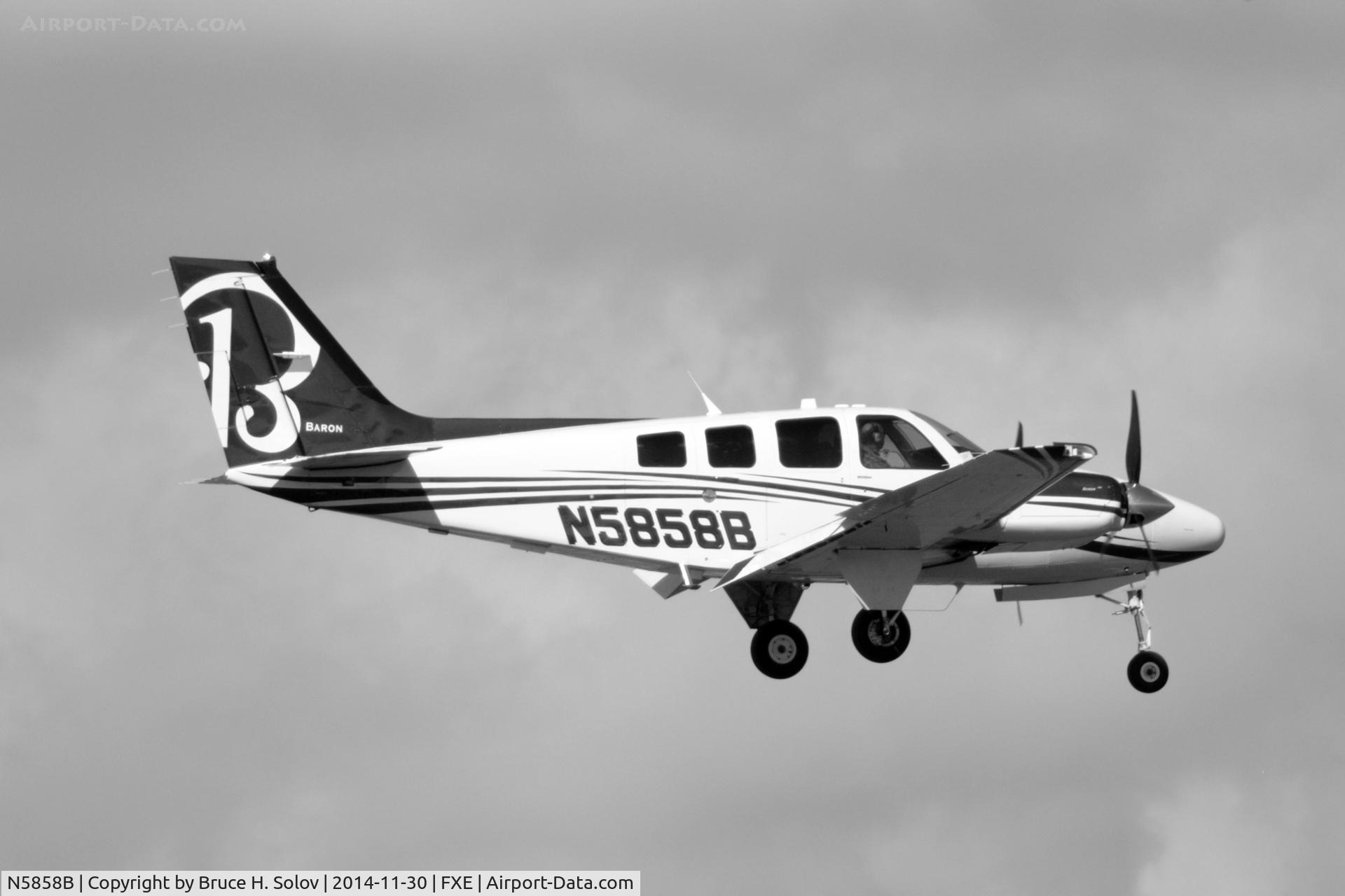 N5858B, 2011 Hawker Beechcraft G58 Baron C/N TH-2328, at FXE