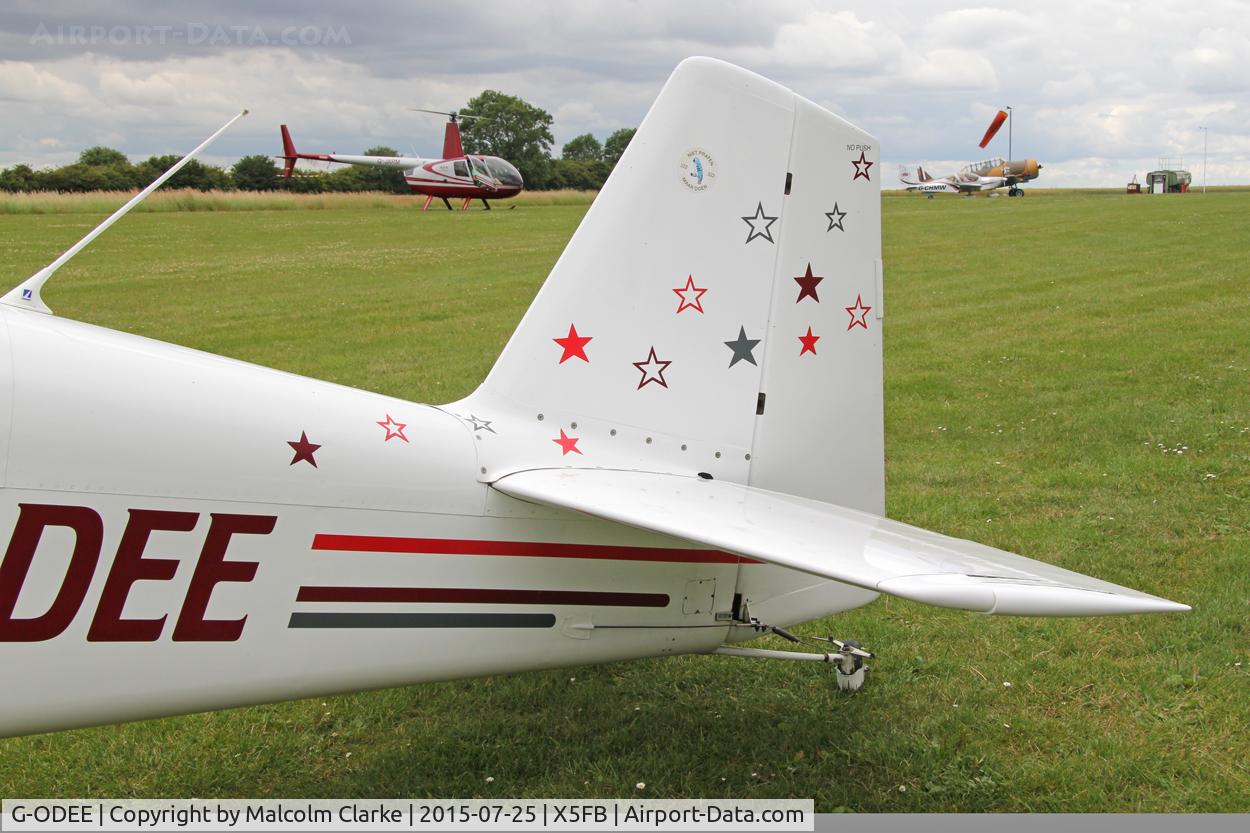 G-ODEE, 2002 Vans RV-6 C/N PFA 181A-13173, Vans RV-6, a recent new resident to Fishburn Airfield, July 25th 2015.