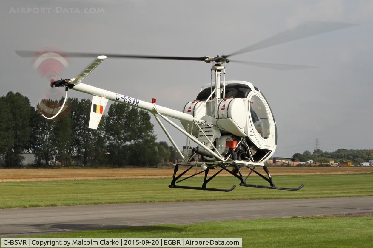 G-BSVR, 1986 Schweizer 269C C/N S-1236, Schweizer 269C at The Real Aeroplane Club's Helicopter Fly-In, Breighton Airfield, September 20th 2015.