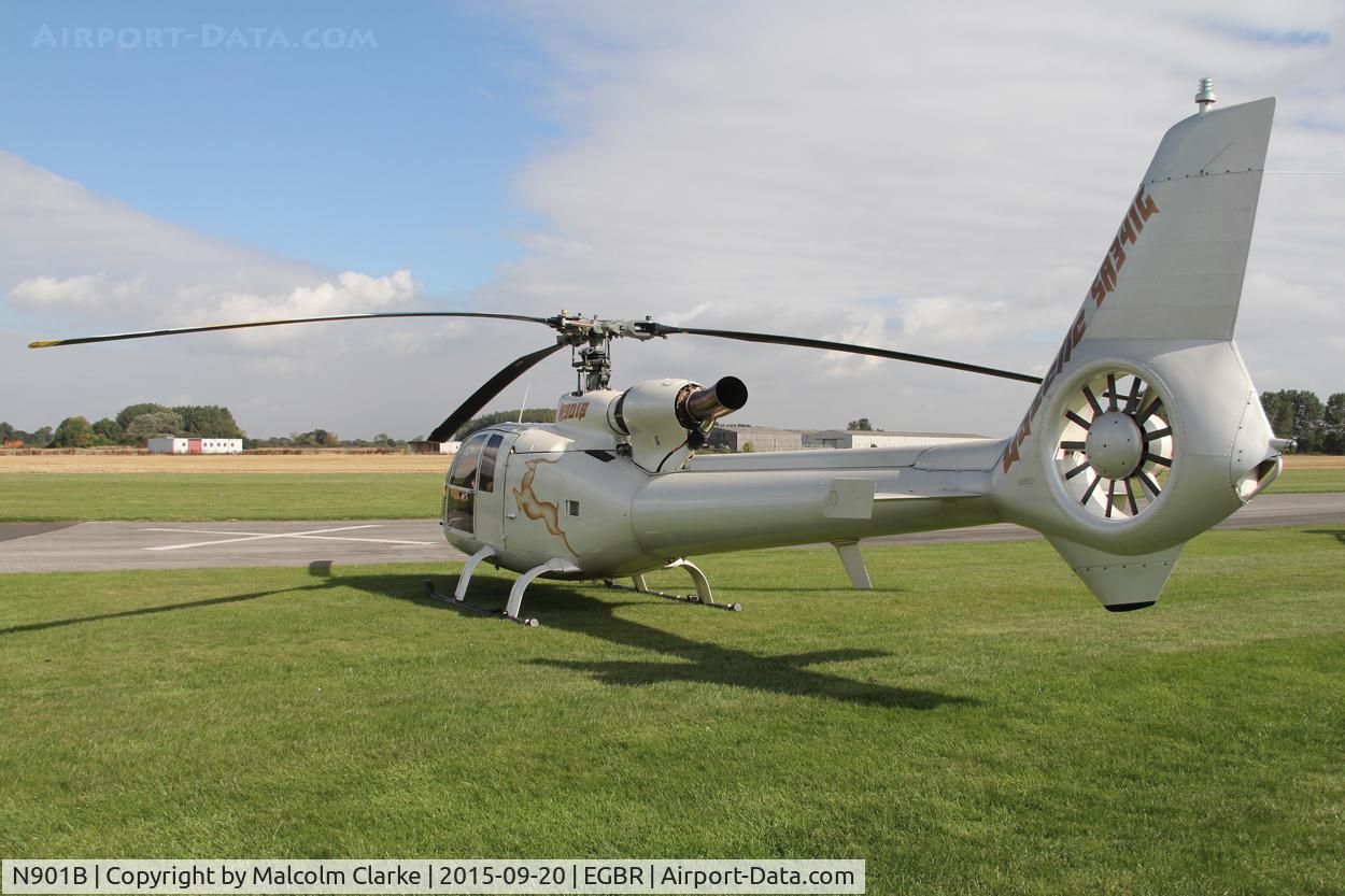 N901B, 1977 Aerospatiale SA-341G Gazelle C/N 1410, Aerospatiale SA341G Gazelle at The Real Aeroplane Company's Helicopter Fly-In, Breighton Airfield, September 20th 2015.