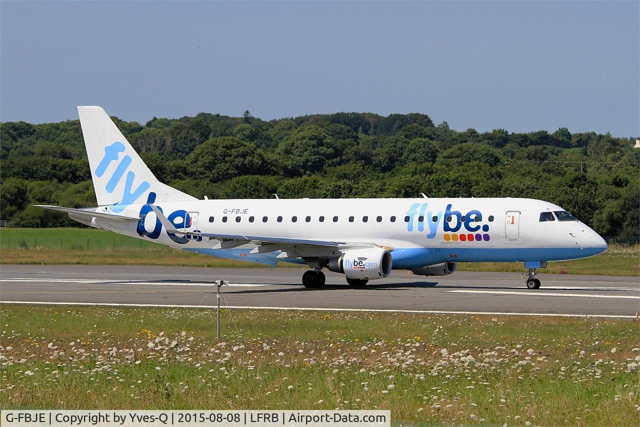 G-FBJE, 2012 Embraer 175STD (ERJ-170-200) C/N 17000336, Embraer ERJ-175STD, Take off run rwy 07R, Brest-Bretagne airport (LFRB-BES)