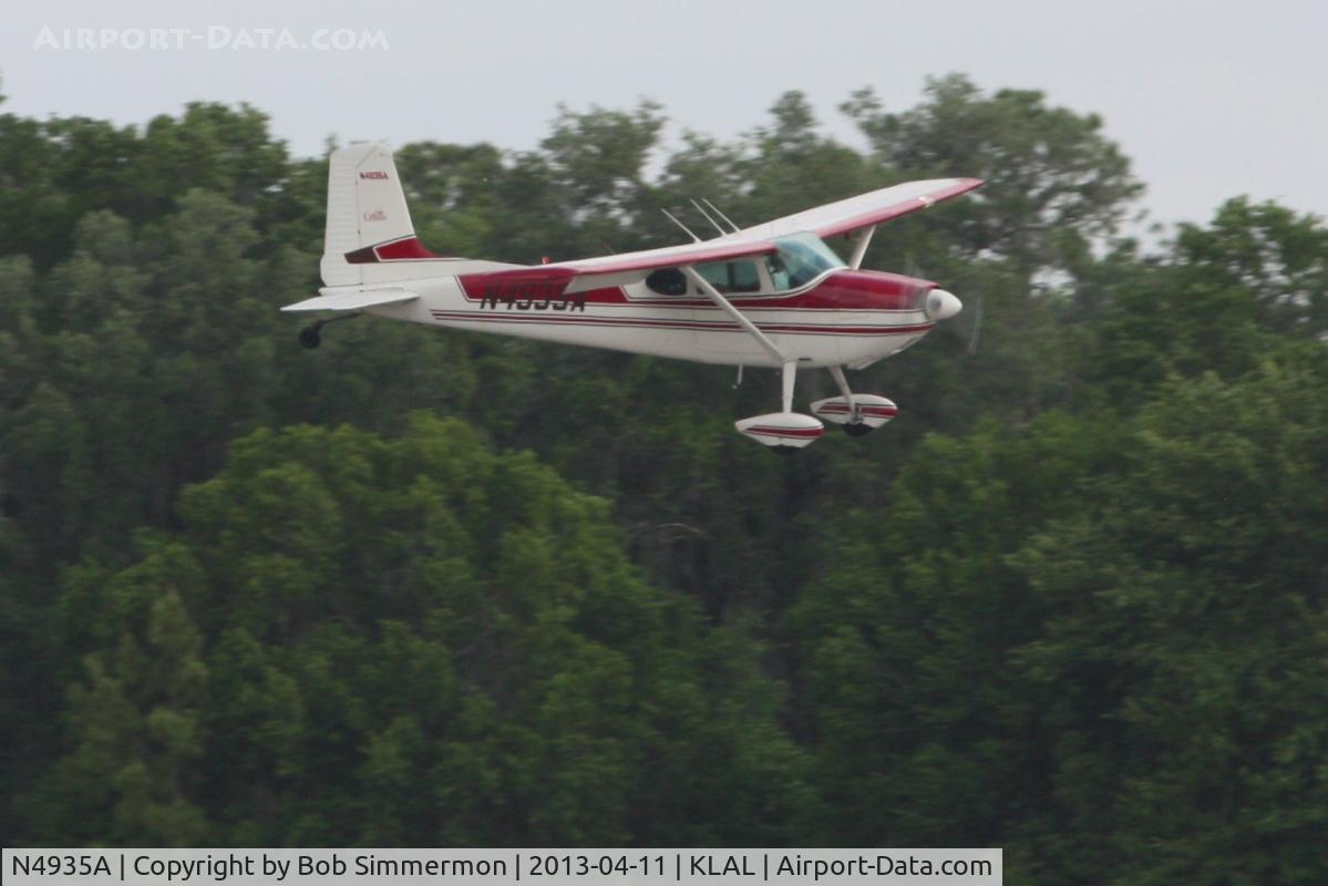 N4935A, 1953 Cessna 180 C/N 32332, Arriving at Lakeland, FL - Sun N Fun 2013