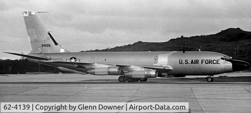 62-4139, 1962 Boeing RC-135M Rivet Cord C/N 18479, 1962 Boeing RC-135M Rivet Joint taxiing to the runway, at Kadena Air Force Base in Okinawa, in 1972.