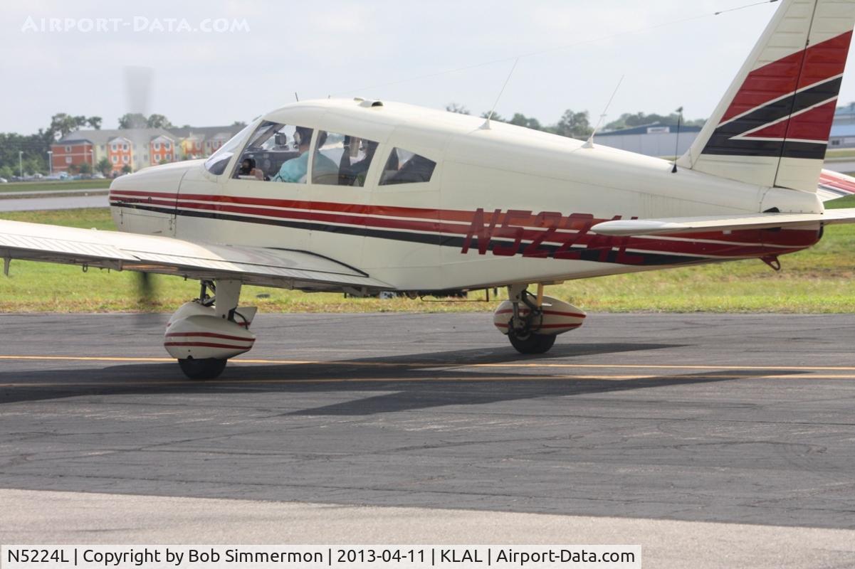 N5224L, 1967 Piper PA-28-180 Cherokee C/N 28-4518, Departing Lakeland, FL - Sun N Fun 2013