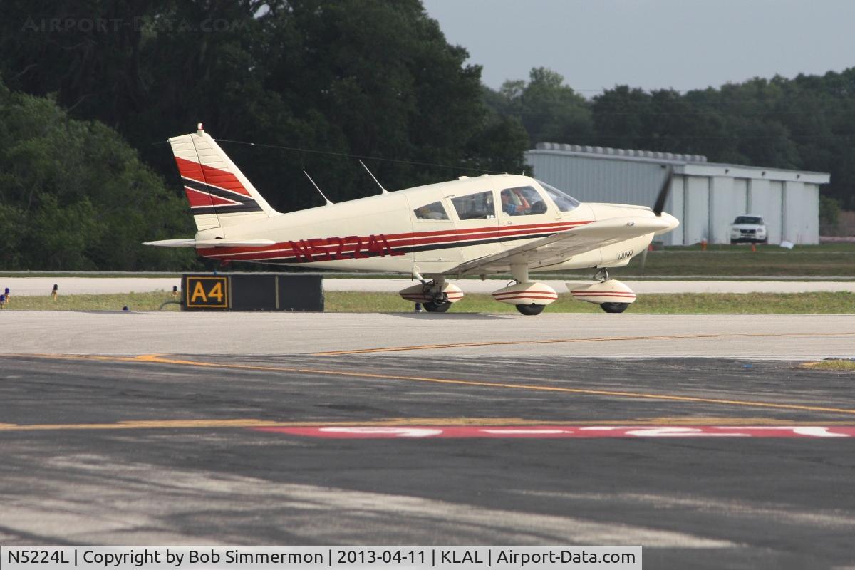 N5224L, 1967 Piper PA-28-180 Cherokee C/N 28-4518, Departing Lakeland, FL - Sun N Fun 2013