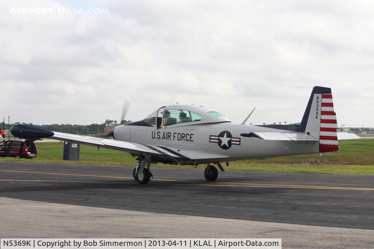 N5369K, 1951 Ryan Navion B C/N NAV-4-2269B, Departing Lakeland, FL - Sun N Fun 2013
