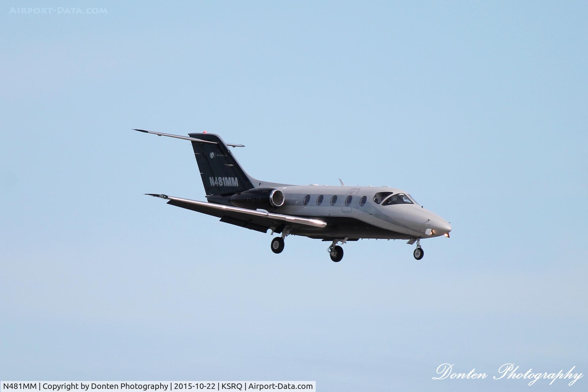 N481MM, 2007 Raytheon Beechjet 400A C/N RK-469, Beechcraft Beechjet (481MM) arrives at Sarasota-Bradenton International Airport