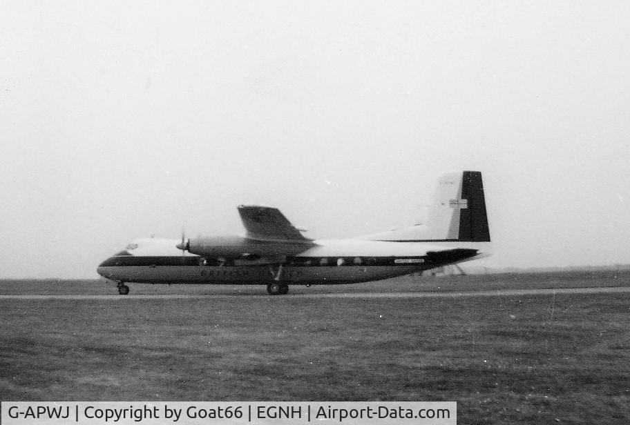 G-APWJ, 1963 Handley Page HPR-7 Herald 201 C/N 158, Blackpool,  July 1965 in British United livery