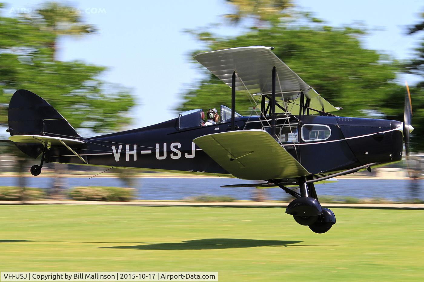 VH-USJ, 1933 De Havilland DH.83 Fox Moth C/N 4058, 2015 LANGLEY PARK FLY IN,
 PERTH CITY,
 WESTERN AUSTRALIA