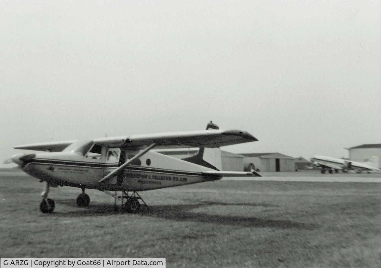 G-ARZG, Aermacchi AL-60B-1 C/N 39/6219, Awaiting the next call to action, at its home base of Blackpool whilst serving Air Navigation and Trading