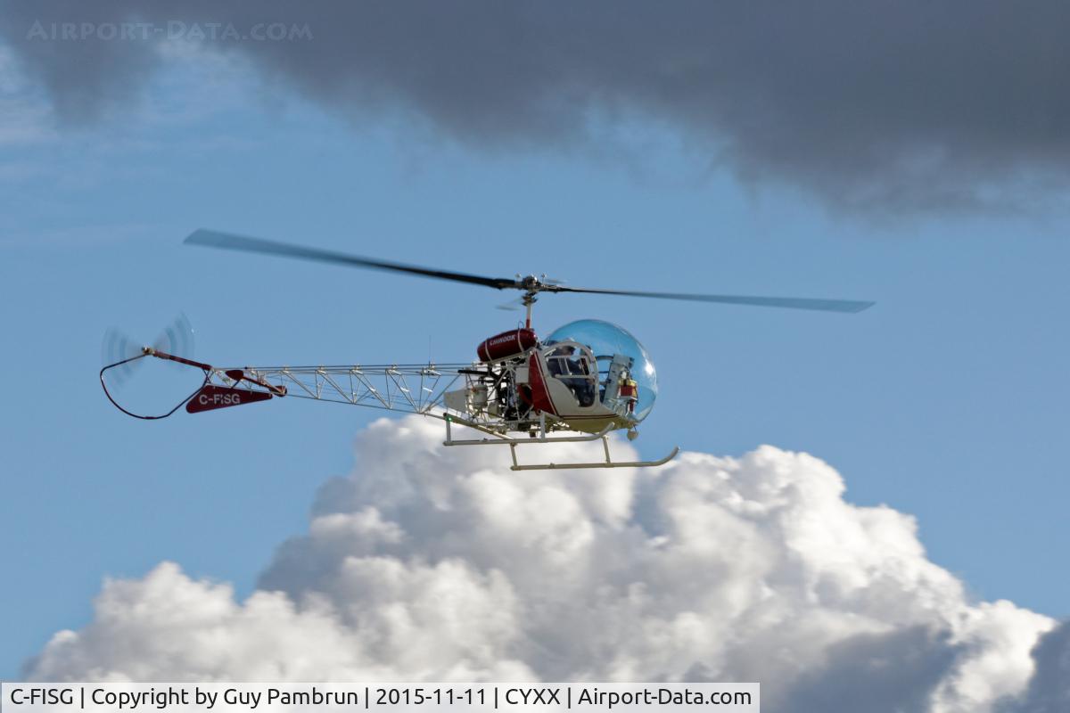 C-FISG, 1956 Bell 47G-2 C/N 1518, Heading back to base.