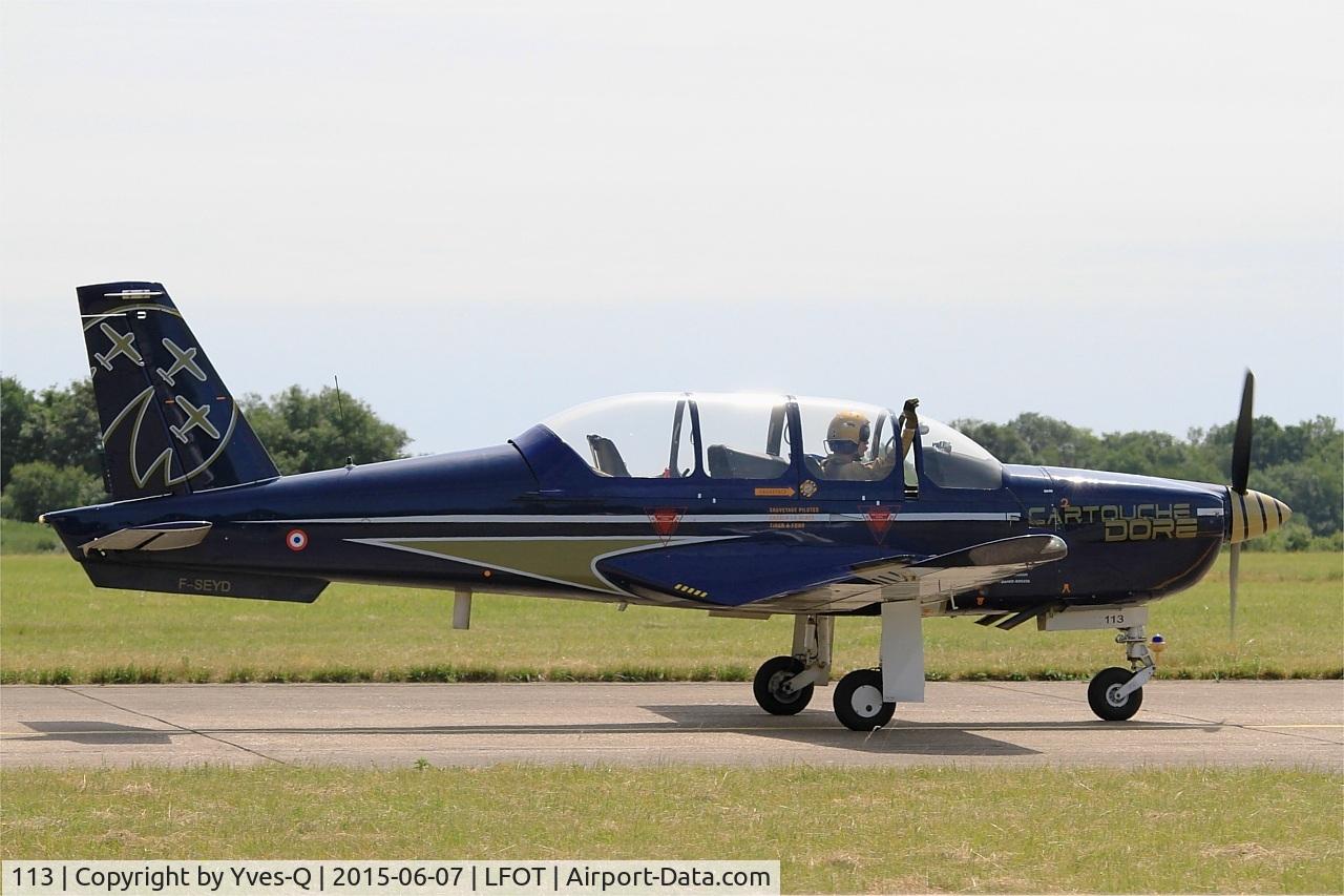 113, Socata TB-30 Epsilon C/N 113, Socata TB-30 Epsilon, Taxiing to parking area, Tours Air Base 705 (LFOT-TUF) Open day 2015