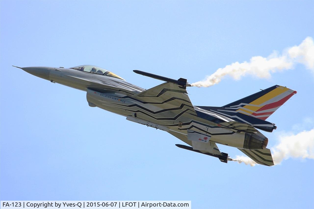 FA-123, SABCA F-16AM Fighting Falcon C/N 6H-123, Belgian Air Force SABCA F-16AM Fighting Falcon, On display, Tours Air Base 705 (LFOT-TUF) Open day 2015