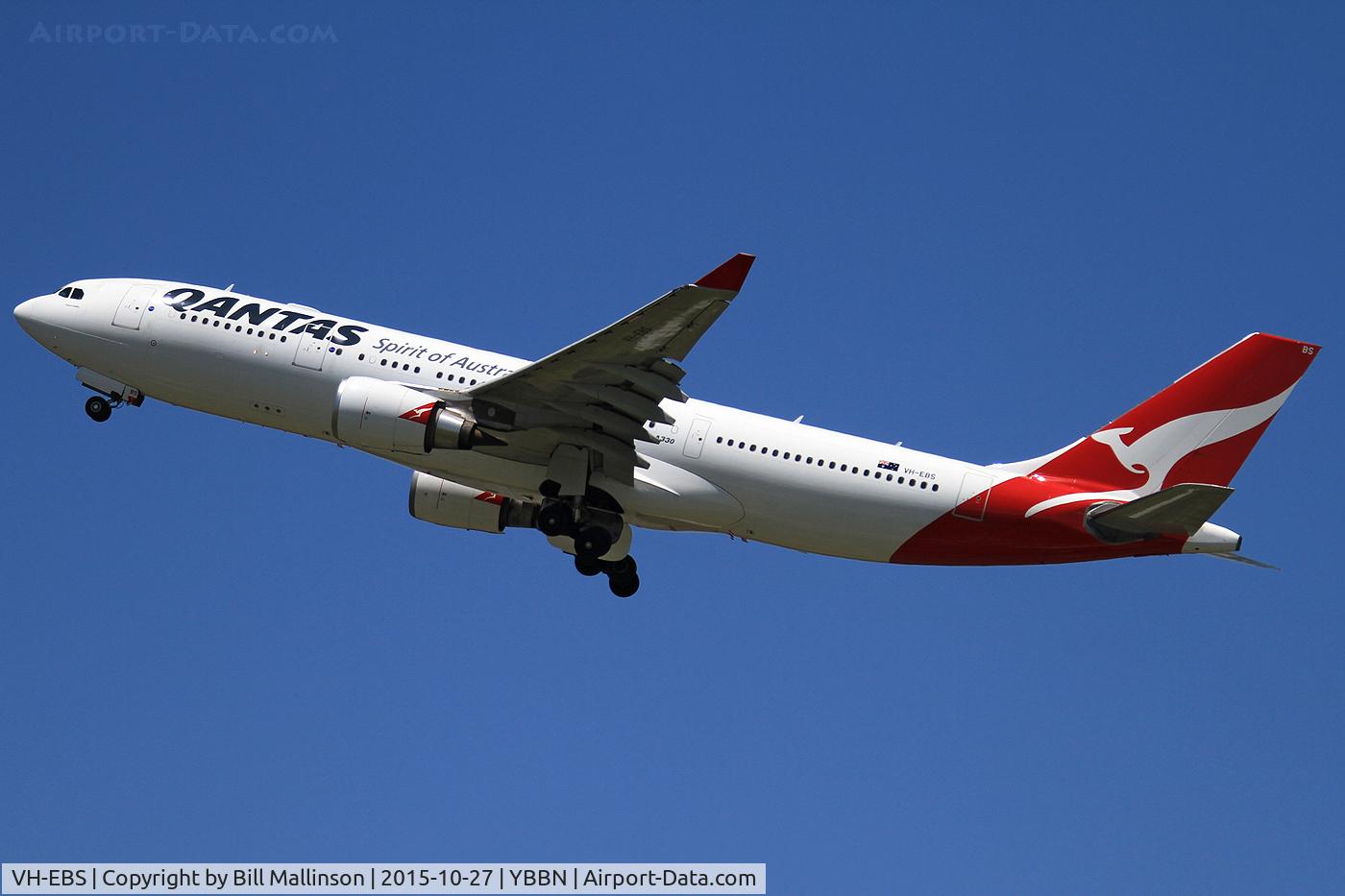 VH-EBS, 2011 Airbus A330-202 C/N 1258, away from 01