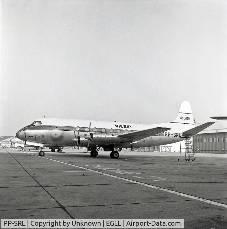 PP-SRL, 1953 Vickers Viscount 701 C/N 22, PP-SRL VASP at LHR 1962