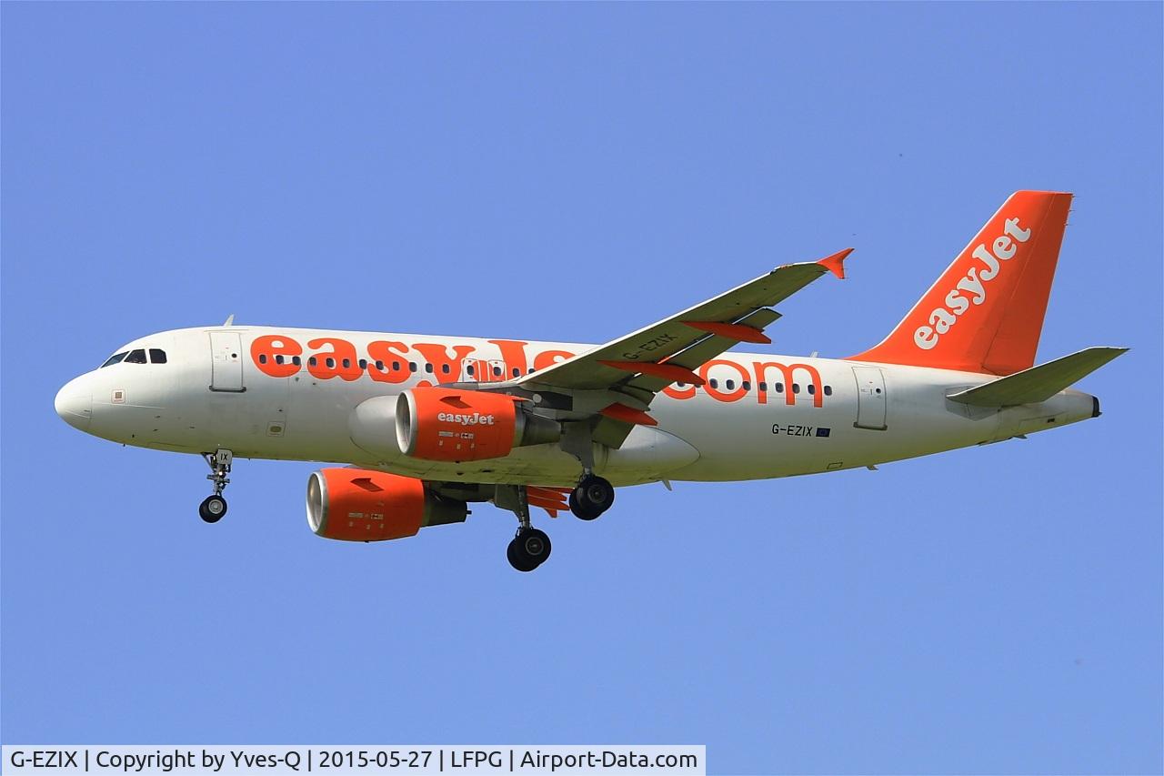 G-EZIX, 2005 Airbus A319-111 C/N 2605, Airbus A319-111, Short approach rwy 27R, Paris-Roissy Charles De Gaulle airport (LFPG-CDG)
