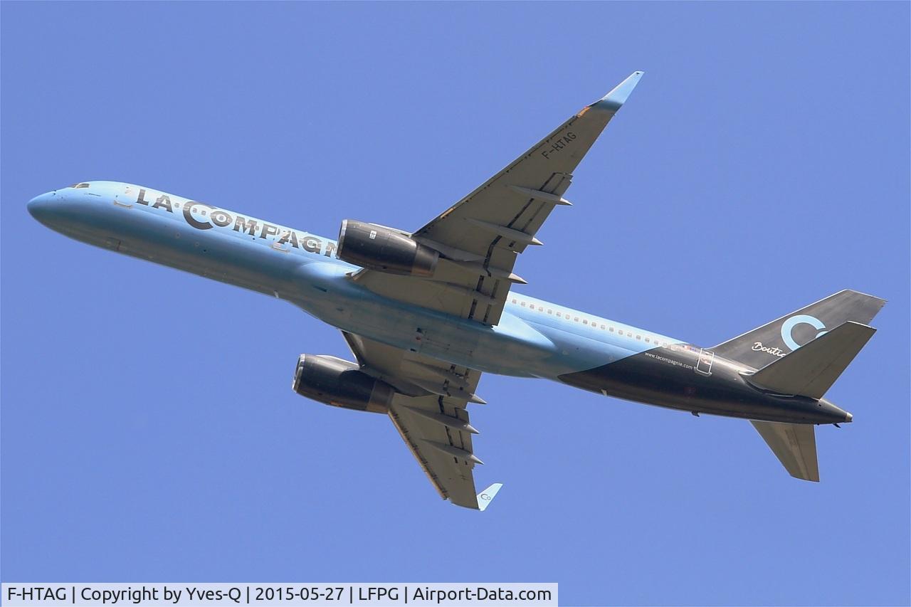 F-HTAG, 2000 Boeing 757-256 C/N 29307, Boeing 757-256 Take off rwy 27L, Paris-Roissy Charles De Gaulle airport (LFPG-CDG)