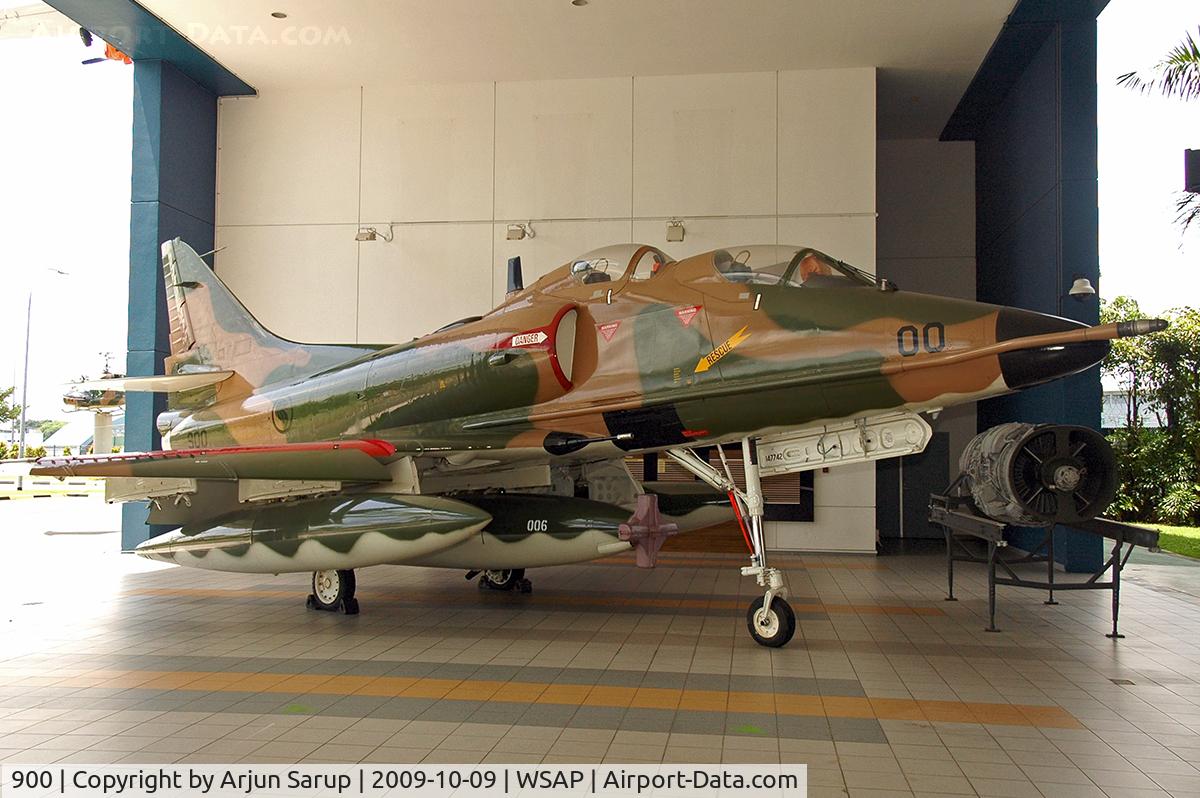 900, Douglas TA-4SU Skyhawk C/N 12506, On display at the Republic of Singapore Air Force Museum.