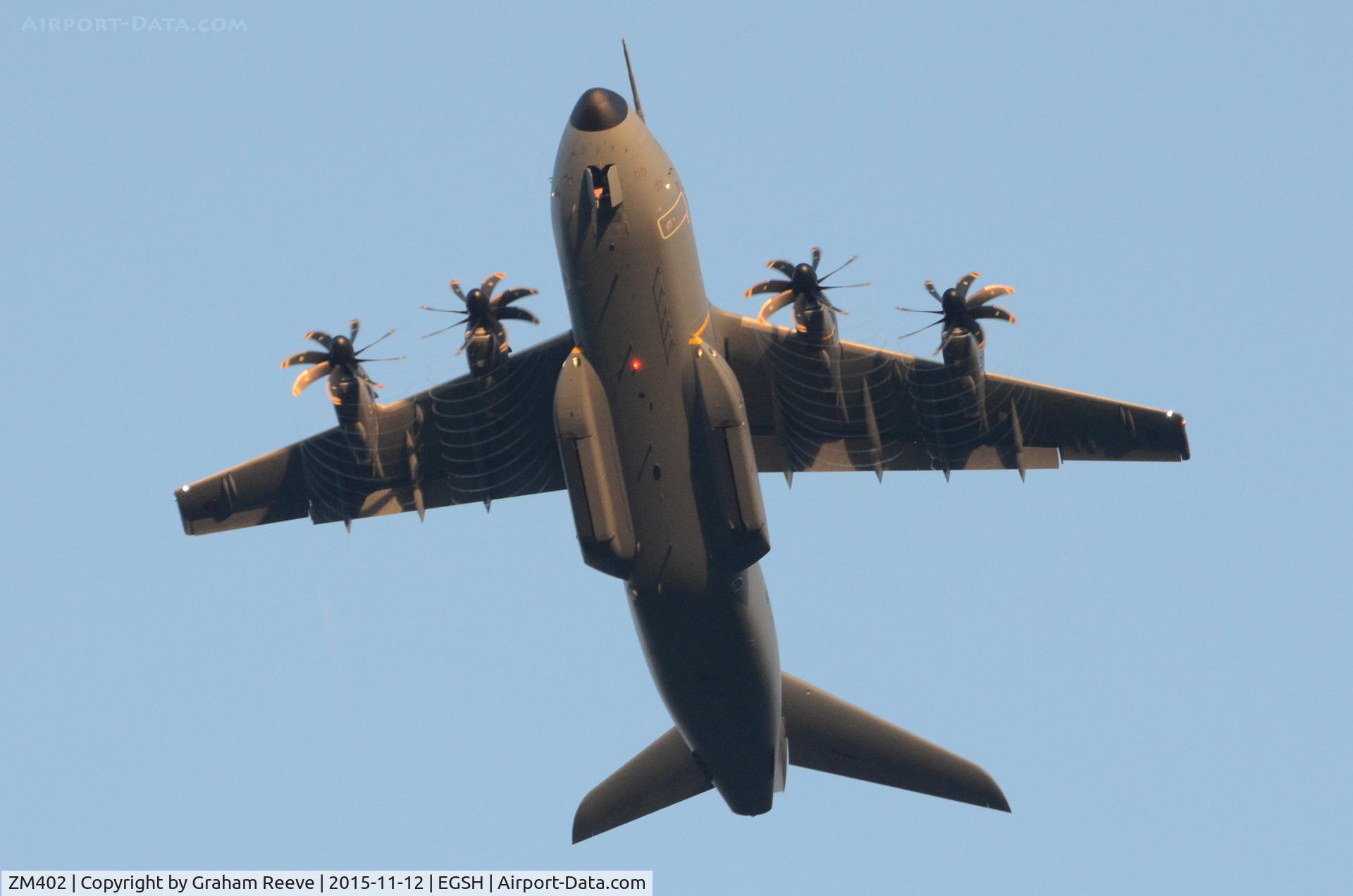 ZM402, 2014 Airbus A400M Atlas C.1 C/N 017, An unusual visitor for Norwich a RAF A400.