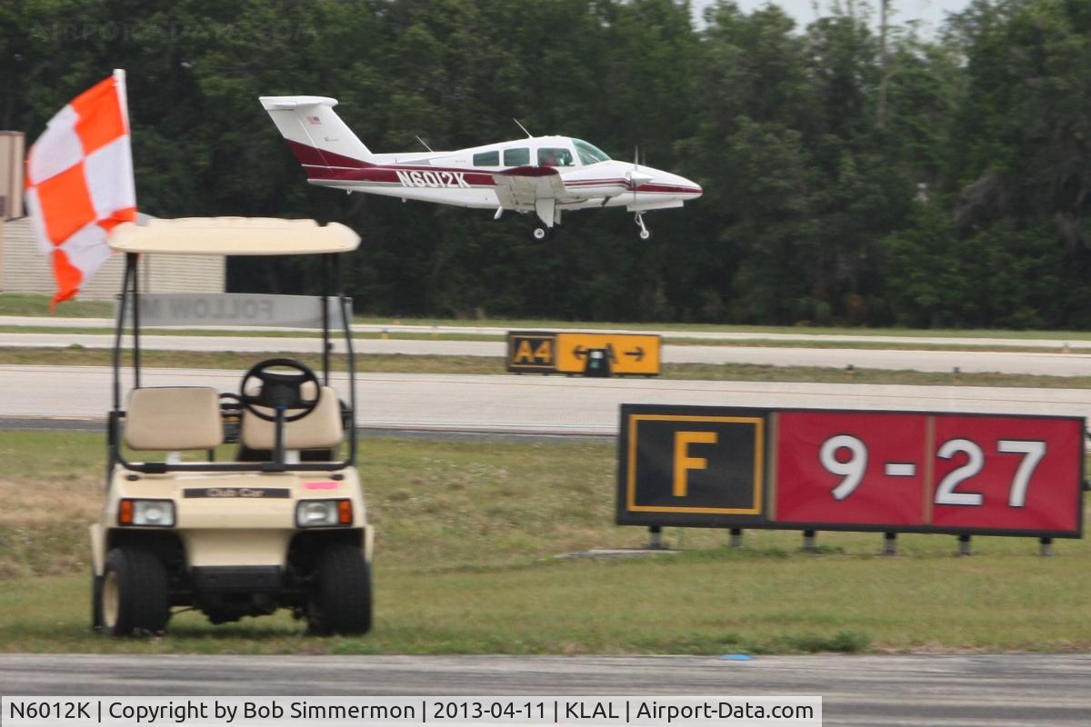 N6012K, 1978 Beech 76 Duchess C/N ME-107, Arriving at Lakeland, FL - Sun N Fun 2013