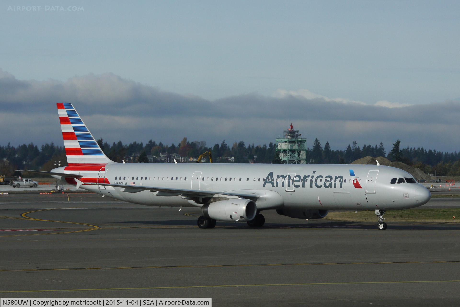 N580UW, 2014 Airbus A321-231 C/N 6133, Arrival at SeaTac