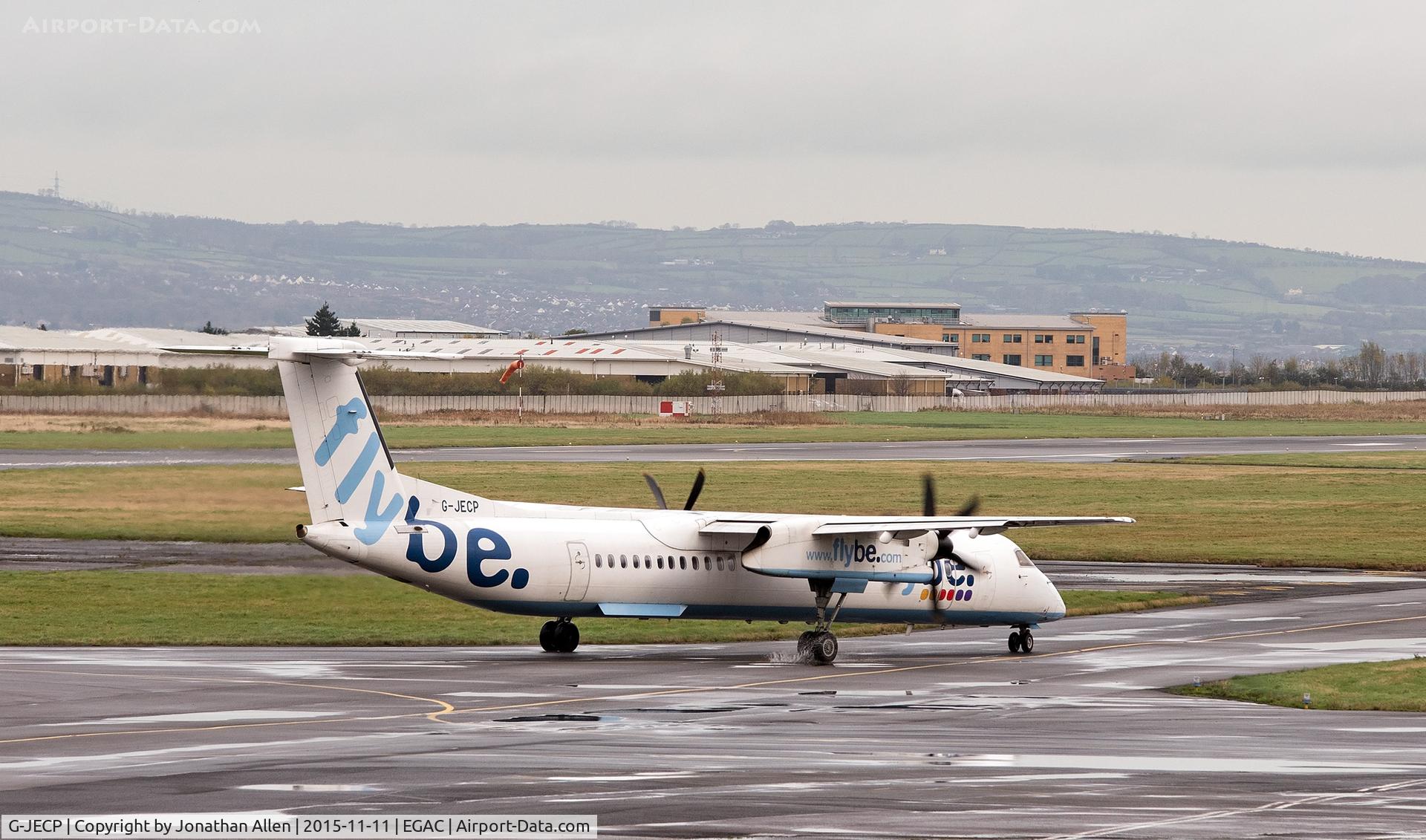 G-JECP, 2006 De Havilland Canada DHC-8-402Q Dash 8 C/N 4136, Arriving at George Best Belfast City Airport.