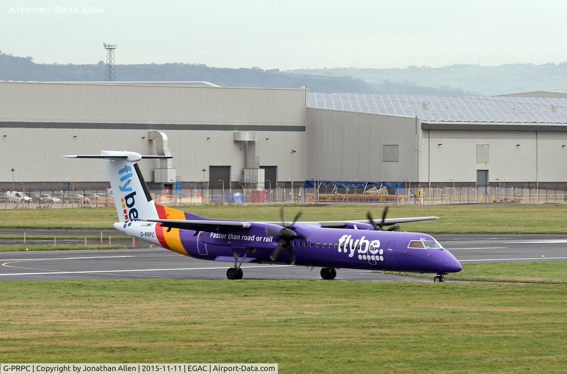 G-PRPC, 2010 Bombardier DHC-8-402 Dash 8 C/N 4338, Arriving at George Best Belfast City Airport.