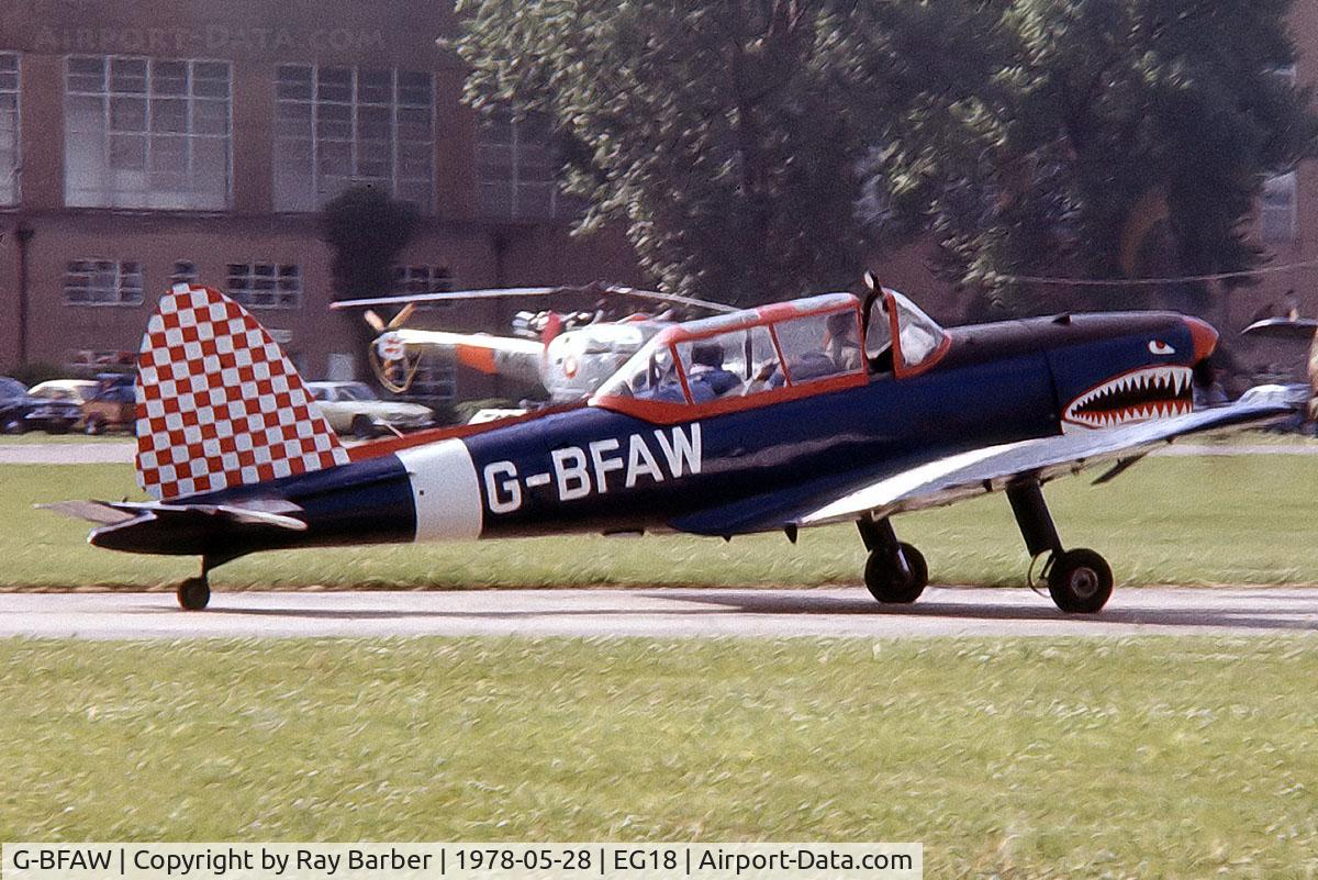 G-BFAW, 1952 De Havilland DHC-1 Chipmunk T.10 C/N C1/0733, De Havilland Canada DHC-1 Chipmunk 22 [C1/0733] RAF Bassingbourn~G 28/05/1978. From a slide.