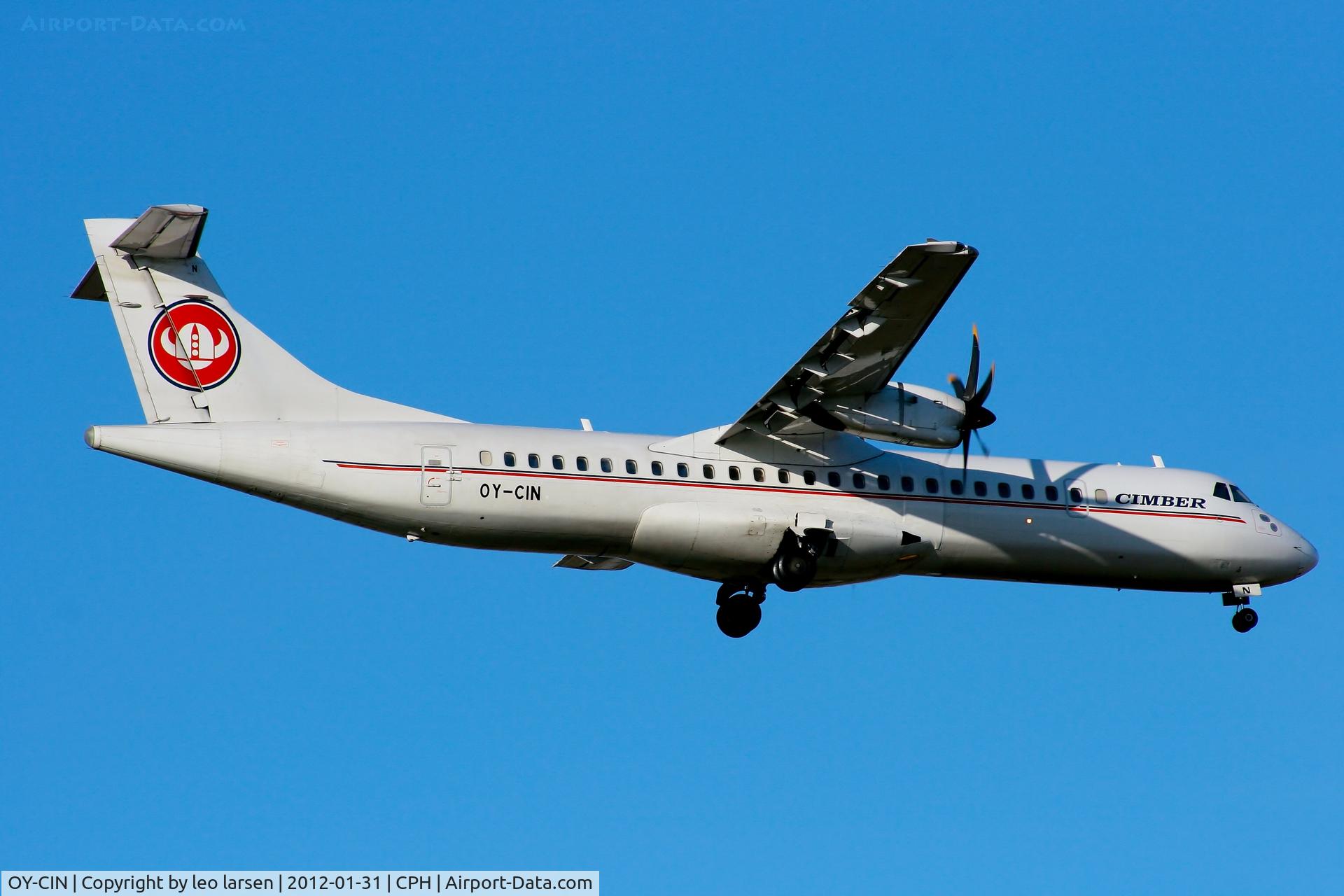 OY-CIN, 1999 ATR 72-212A C/N 568, Copenhagen 31.1.12