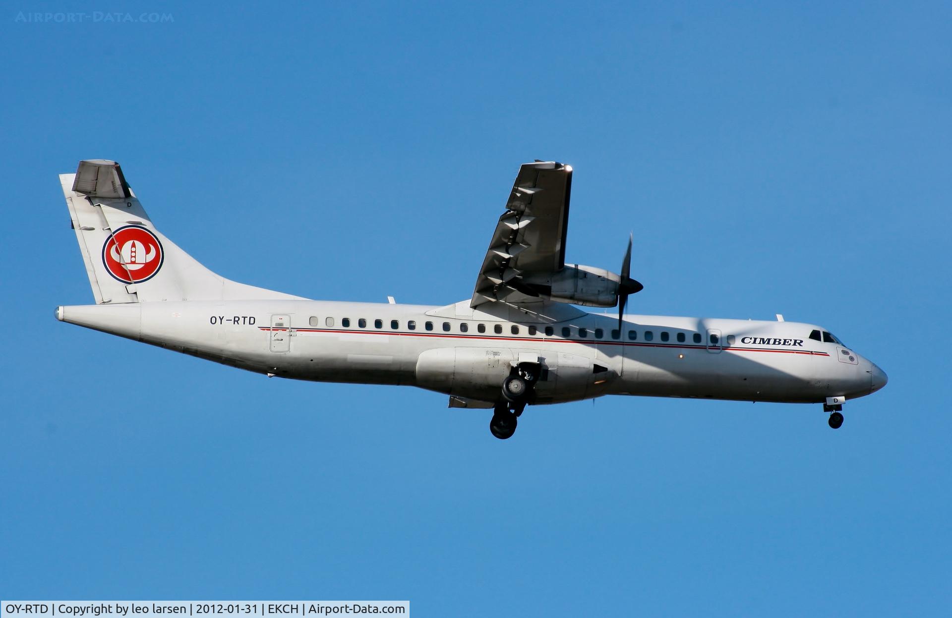 OY-RTD, 1997 ATR 72-202 C/N 509, Copenhagen 31.1.12