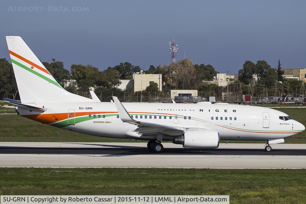 5U-GRN, 1998 Boeing 737-75U C/N 28976, Valletta Immigration Summit 2015