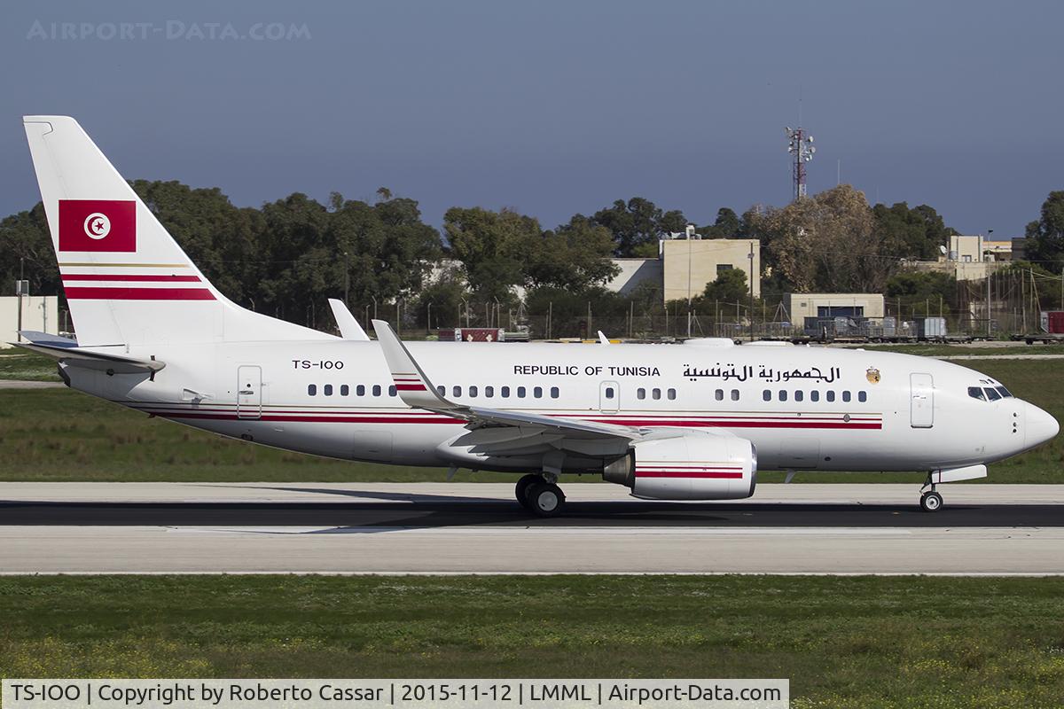 TS-IOO, 1999 Boeing 737-7H3 BBJ C/N 29149/348, Valletta Immigration Summit 2015