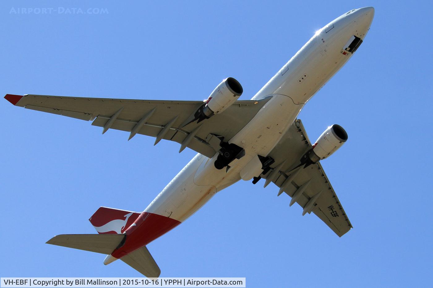 VH-EBF, 2007 Airbus A330-202 C/N 853, away from 24