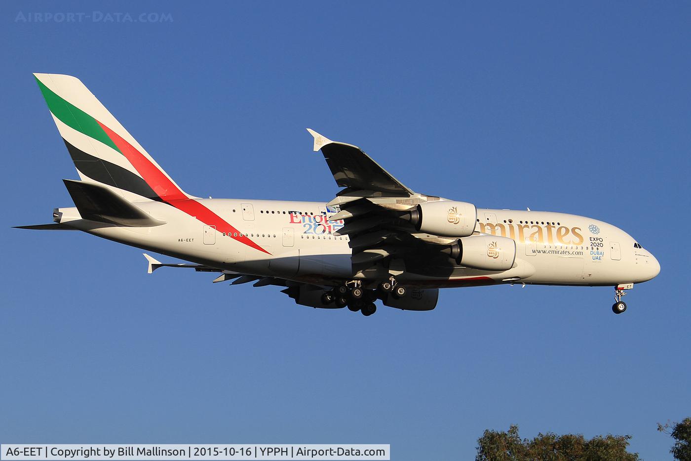 A6-EET, 2013 Airbus A380-861 C/N 142, finals to 21