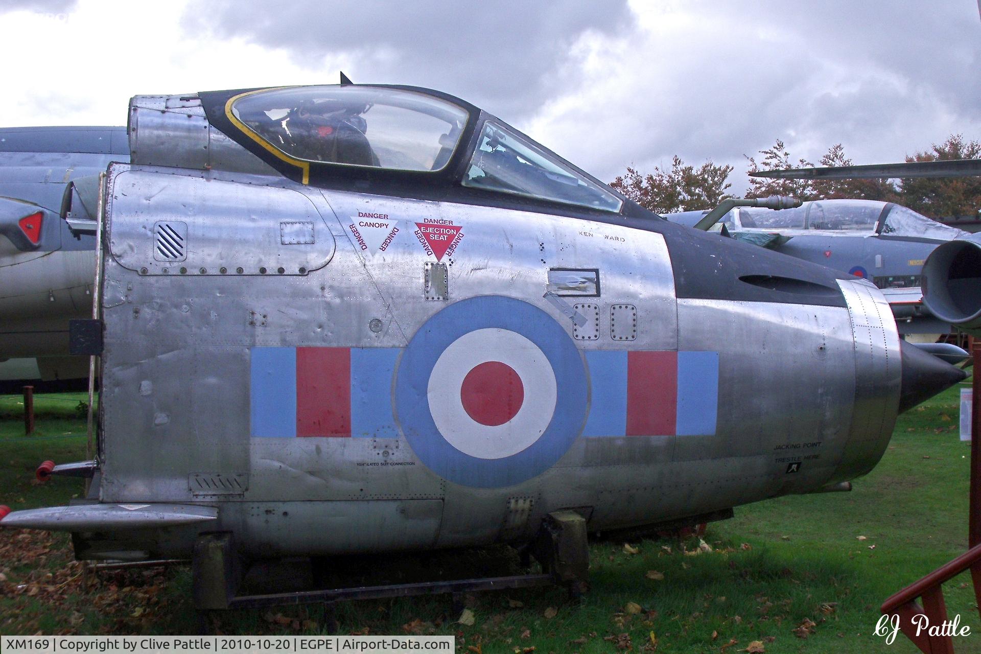 XM169, 1960 English Electric Lightning F.1A C/N 95056, Cockpit on external display, in RAF 23 Sqn colours,  at the Highland Aviation Museum located at Inverness airport EGPE Scotland.
