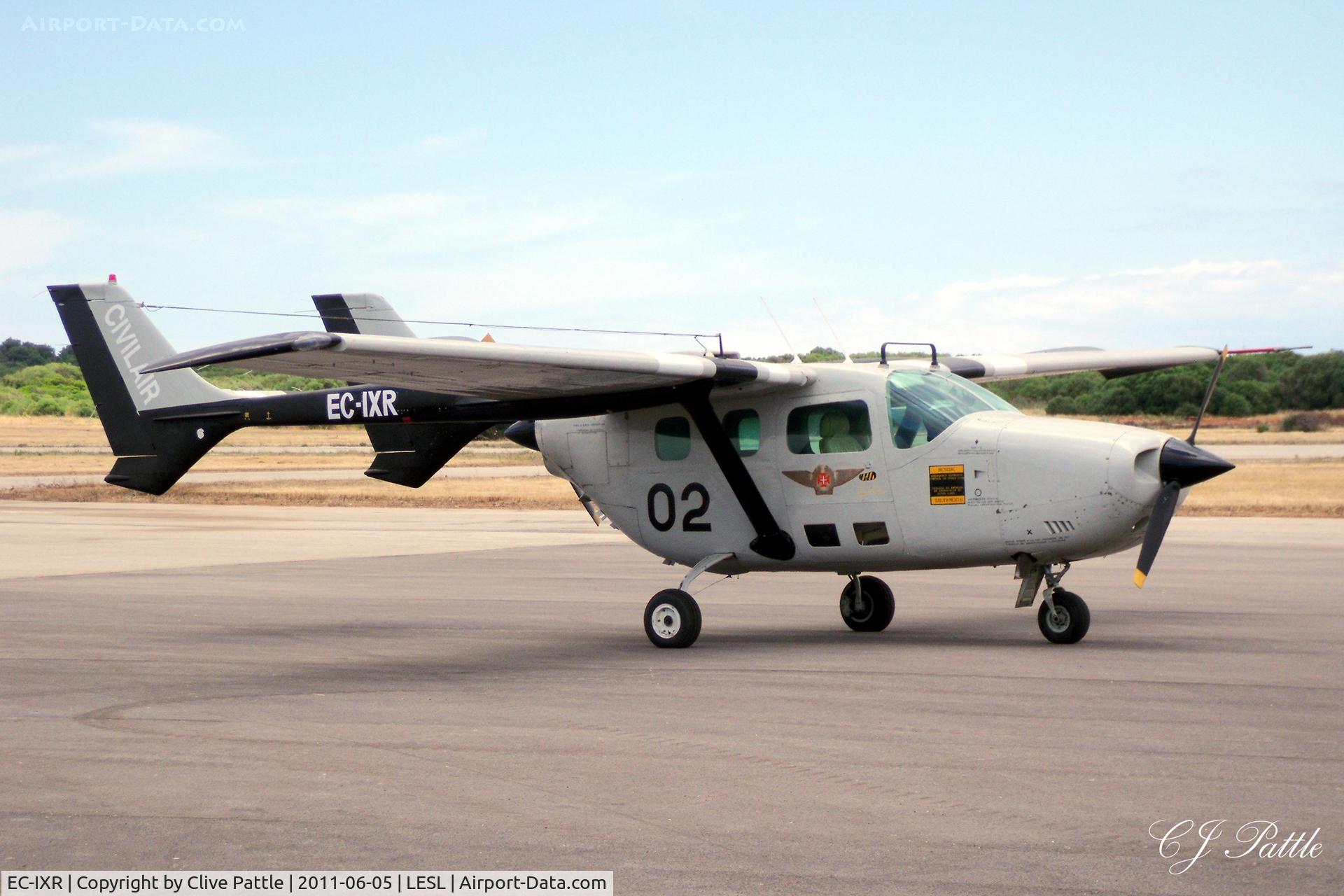 EC-IXR, Reims F337G C/N FTB337-0019, Super Skymaster parked at San Luis aerodrome, Menorca, Spain - LESL