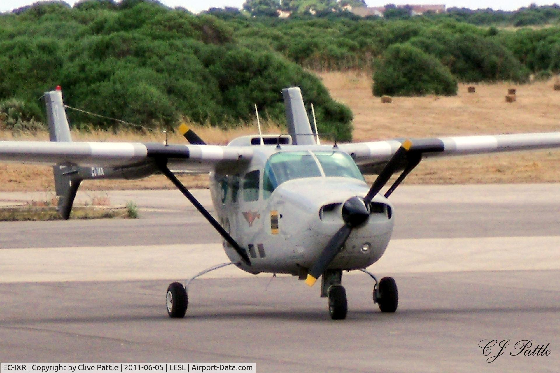 EC-IXR, Reims F337G C/N FTB337-0019, Civil Air Patrol Super Skymaster parked at San Luis aerodrome, Menorca, Spain - LESL