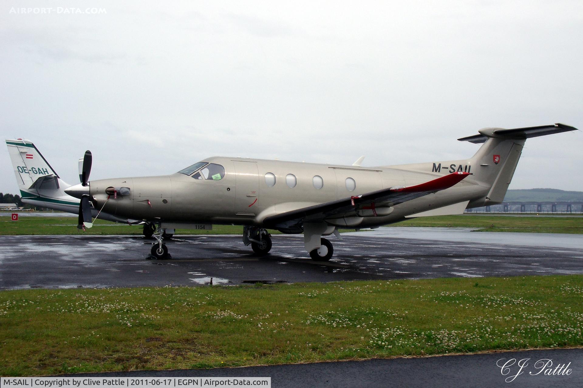 M-SAIL, 2009 Pilatus PC-12/47E C/N 1154, On the ramp at Dundee Riverside airport EGPN
