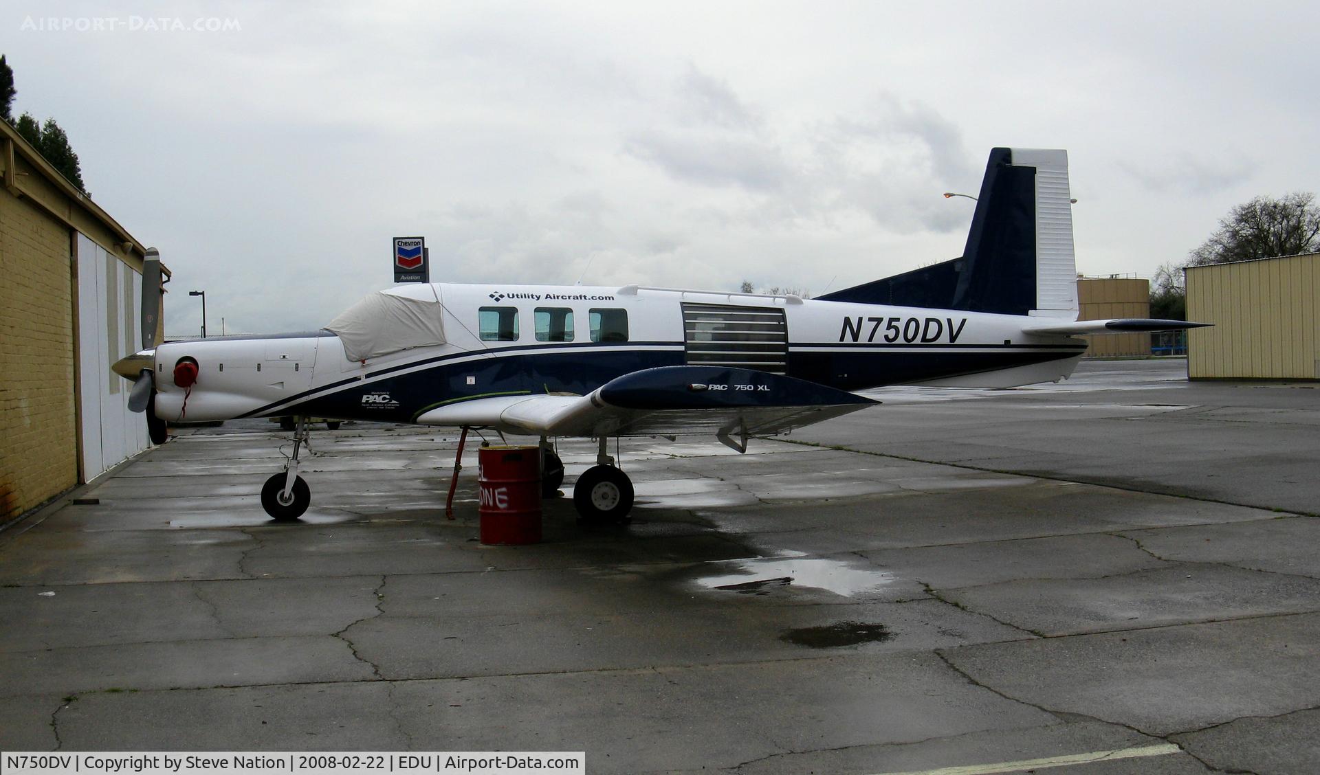 N750DV, 2005 Pacific Aerospace 750XL C/N 112, Utility Aircraft.Com 2005 Pacific Aerospace 750XL @ University Airport, Davis, CA (used for parachute jumpers)