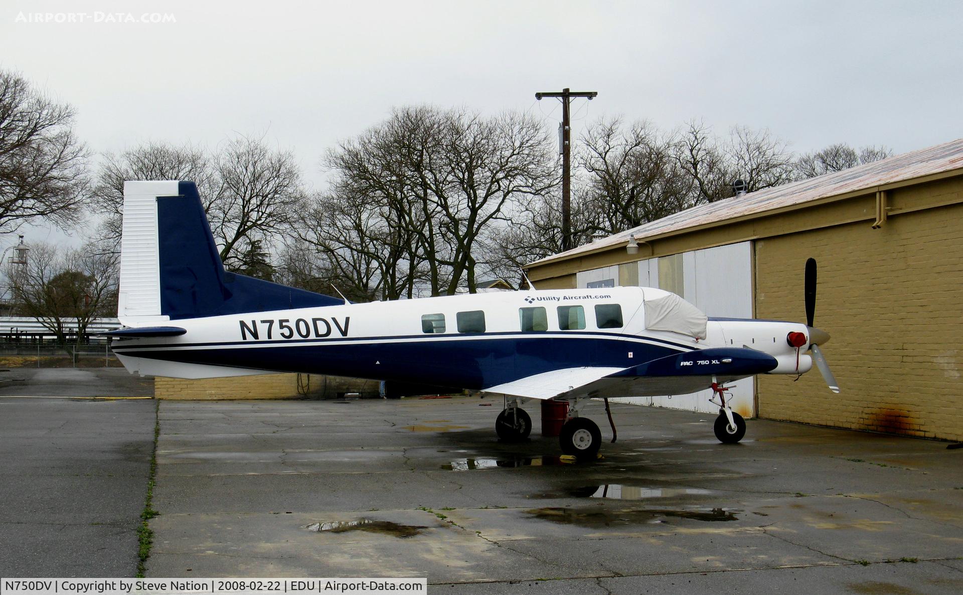 N750DV, 2005 Pacific Aerospace 750XL C/N 112, Utility Aircraft.Com 2005 Pacific Aerospace 750XL @ University Airport, Davis, CA (used for parachute jumpers)