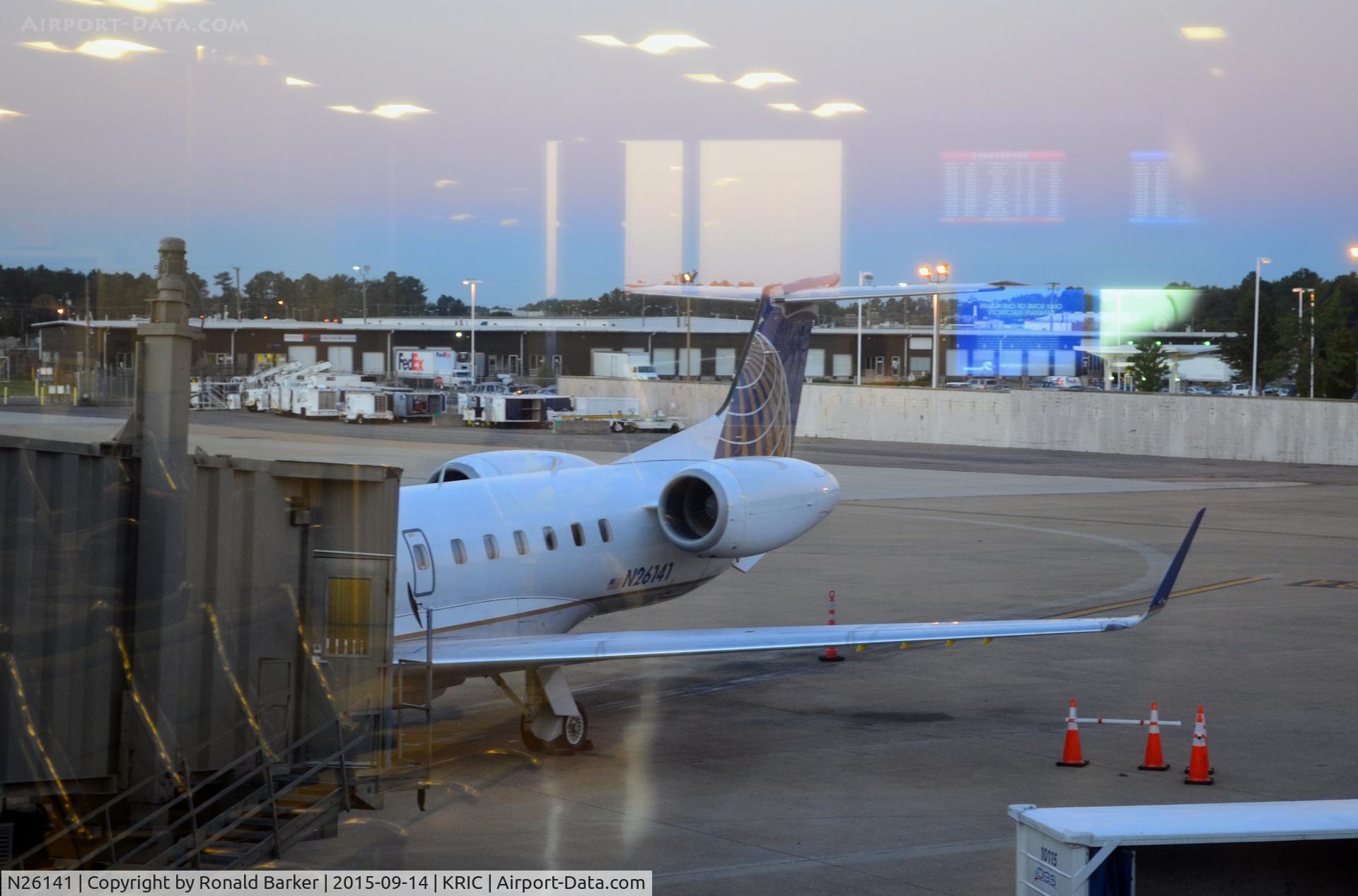 N26141, 2003 Embraer ERJ-145XR (EMB-145XR) C/N 145733, At the gate Richmond
