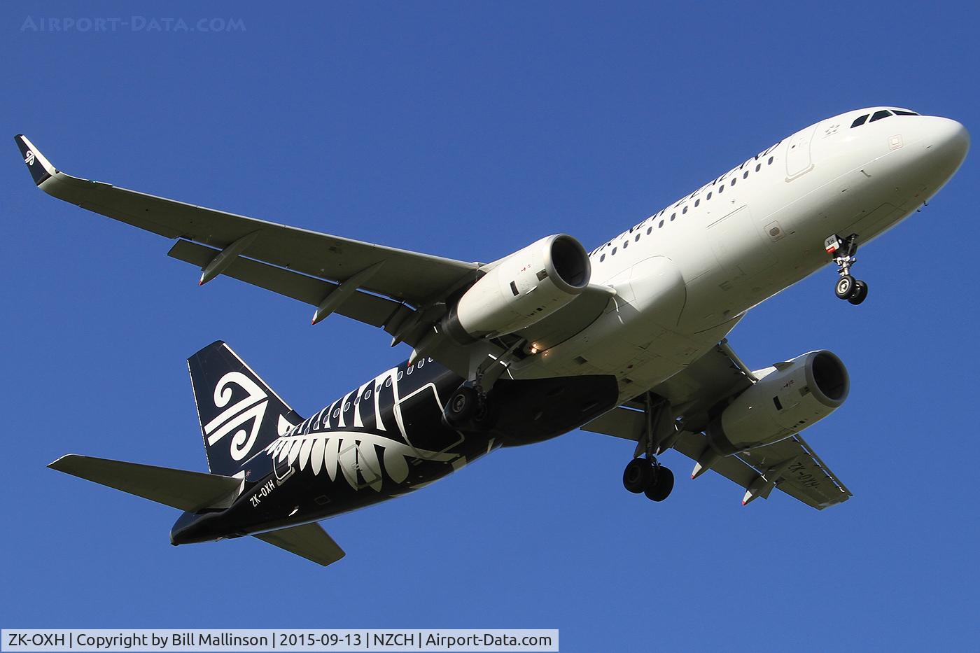 ZK-OXH, 2015 Airbus A320-232 C/N 6471, finals to 20