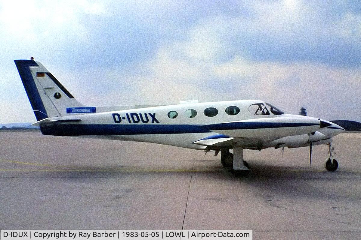 D-IDUX, 1979 Cessna 340A C/N 340A0934, Cessna 340A [340A-0934] Linz-International~OE 05/05/1983. From a slide.