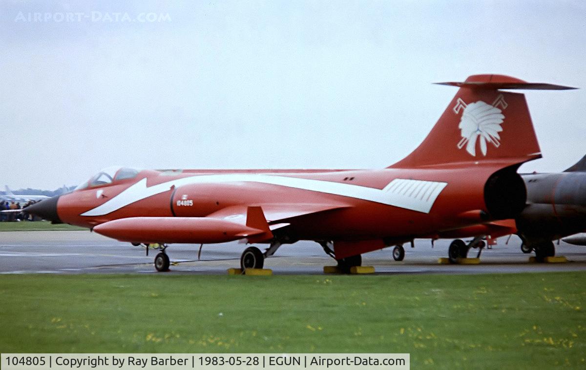 104805, 1962 Canadair CF-104 Starfighter C/N 683A-1105, Lockheed CF-104 Starfighter [683A-1105] (Royal Canadian Air Force) RAF Mildenhall~G 28/05/1983. From a slide.
