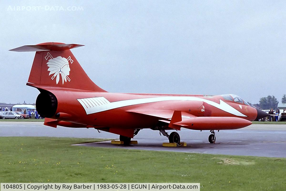 104805, 1962 Canadair CF-104 Starfighter C/N 683A-1105, Lockheed CF-104 Starfighter [683A-1105] (Royal Canadian Air Force) RAF Mildenhall~G 28/05/1983. From a slide.