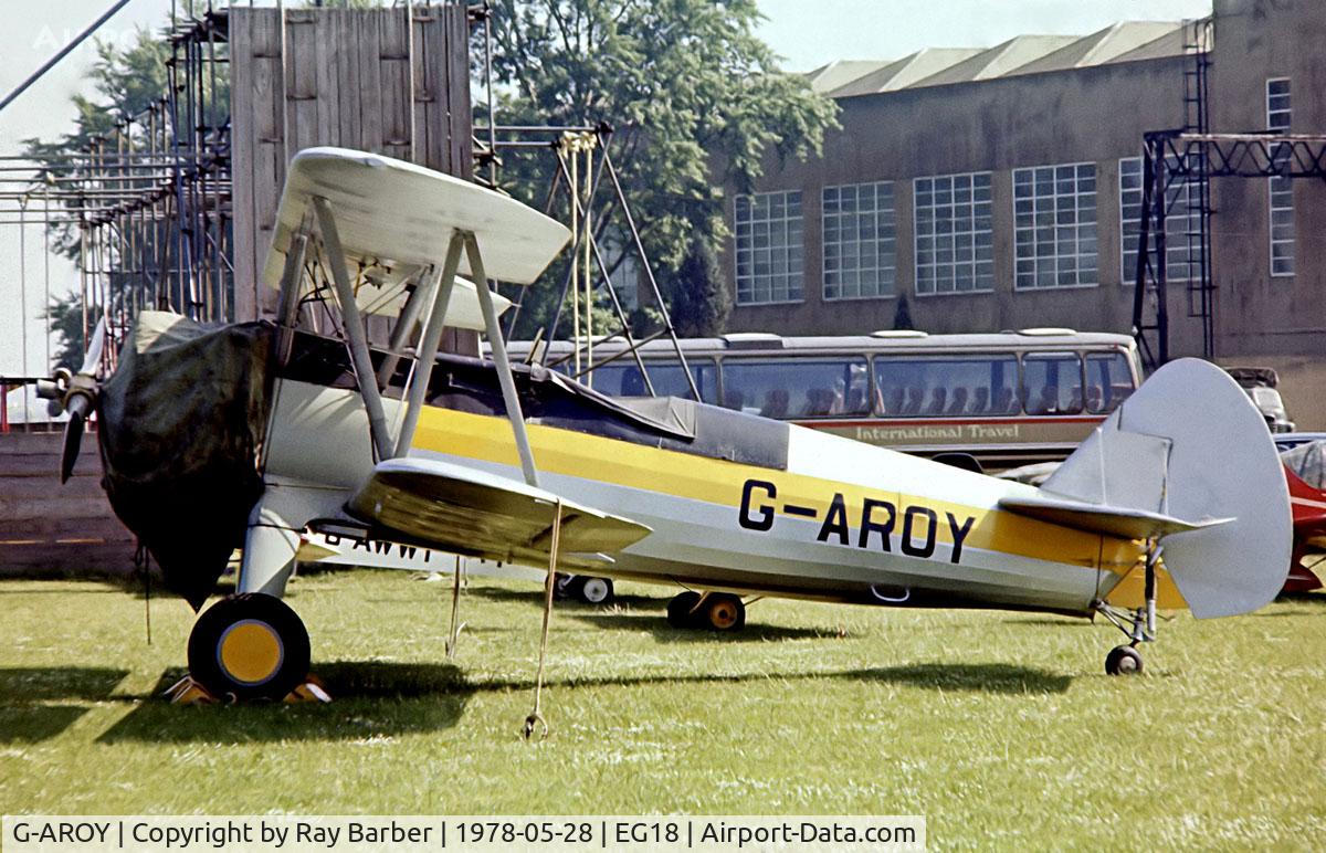 G-AROY, 1942 Boeing PT-17 Kaydet (A75N1) C/N 75-4775, Boeing Stearman PT-17 Kaydet [75-4775] RAF Bassingbourn~G 28/05/1978