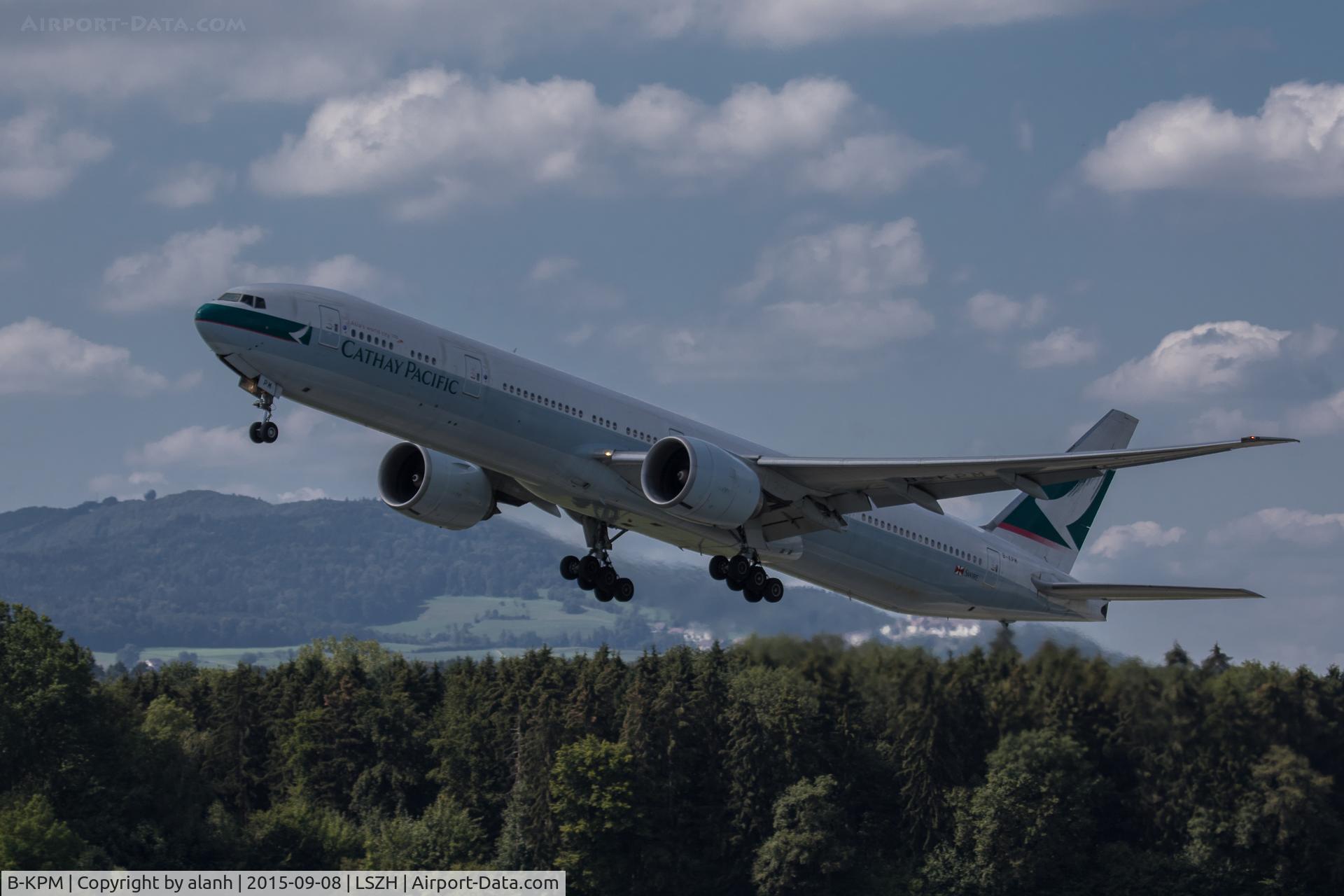 B-KPM, 2009 Boeing 777-367/ER C/N 36159, Deperting Zurich