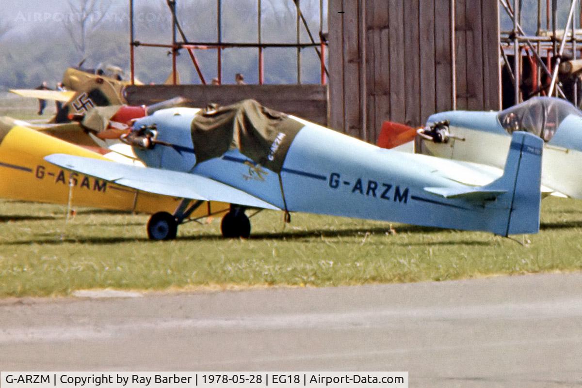 G-ARZM, 1962 Rollason Druine D.31 Turbulent C/N PFA 581, Rollason D.31 Turbulent [PFA 581] RAF Bassingbourn~G 28/05/1978. From a slide.