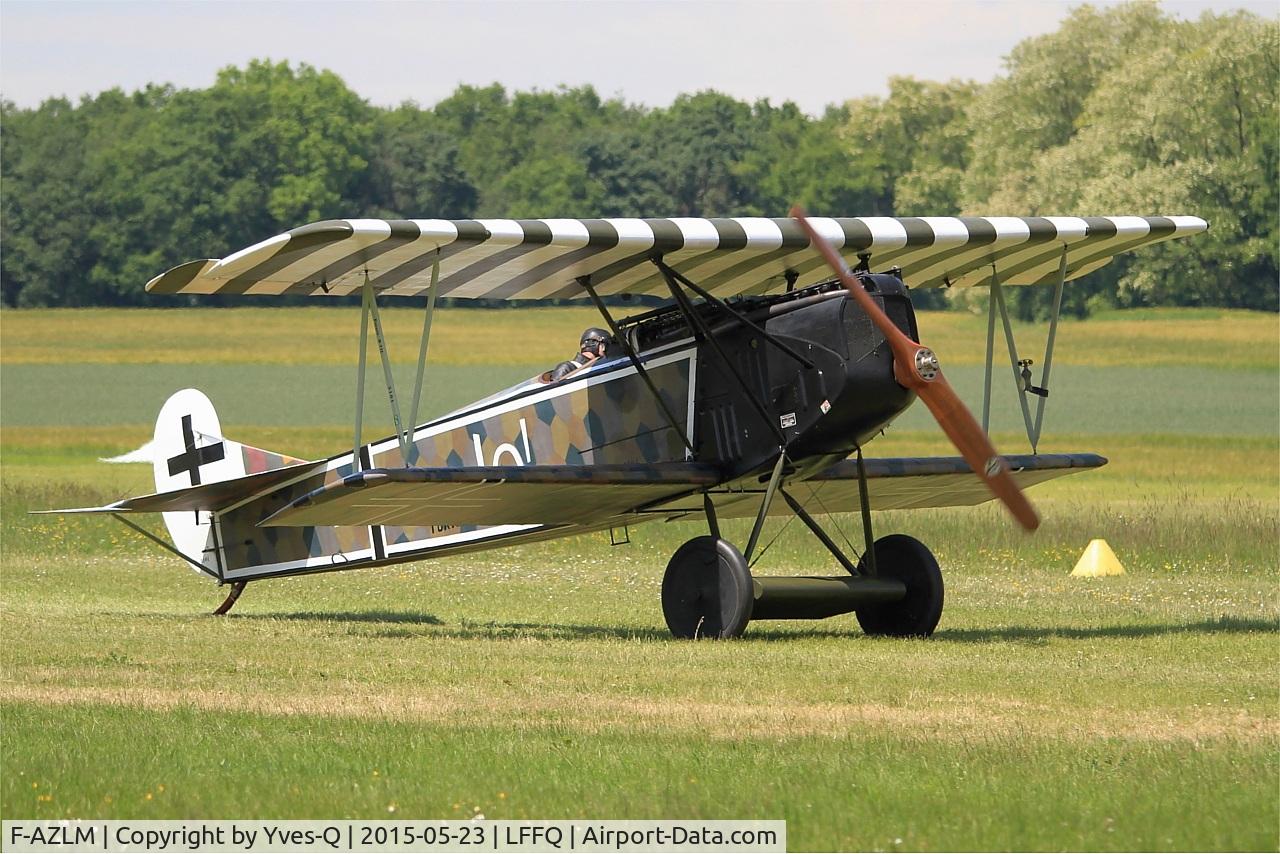 F-AZLM, 2007 Fokker D-VIIF Replica C/N 01MF, Fokker DVIIF replica, La Ferté-Alais Airfield (LFFQ) Air Show 2015